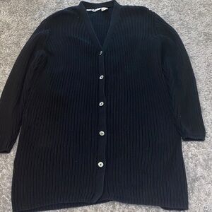 Elegant Black Women's Cardigan Sweater